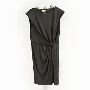 Tory Burch Dress Womens Medium Black 100% Silk Twist Front Capsule Dress
